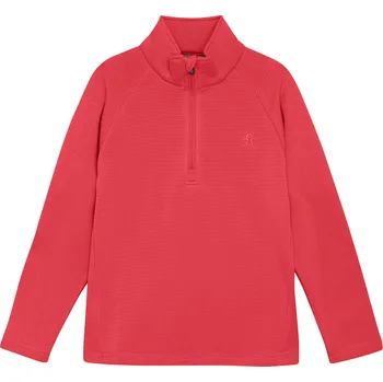 Pánská mikina Dívčí lyžařská flísová mikina COLOR KIDS-Fleece Pulli - Stretch-5380-Diva Pink Růžová 128