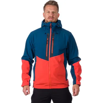 Pánská bunda Pánská turistická softshellová bunda NORTHFINDER-GRAYSON-631-inkblueorange Modrá XL