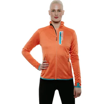 Dámská mikina Dámská turistická mikina se zipem EVERETT-FlisCa W peach Oranžová S
