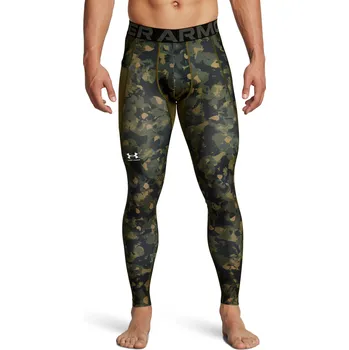 Pánské kompresní legíny UNDER ARMOUR-UA HG Armour Prtd Lgs-GRN Zelená XXL