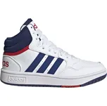 Chlapecká rekreační obuv ADIDAS-Hoops 3.0 Mid cloud white/victory blue/better scarlet Bílá 38 2/3