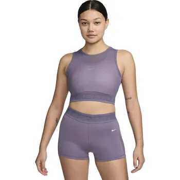 Pánské tílko Dámské tréninkové tílko NIKE PRO-MESH TANK-509 DAYBREAK/WHITE Fialová L