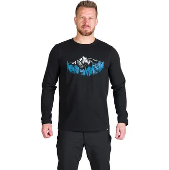 Pánské tričko Pánské turistické triko s dlouhým rukávem NORTHFINDER-STEWART-269black Černá L