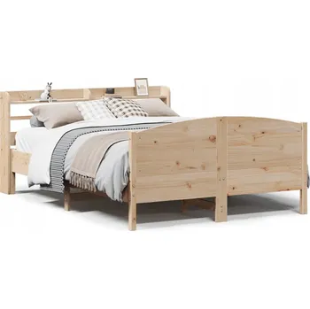 Postel Rám postele bez matrace, 140x200 cm, masivní borovicové dřevo