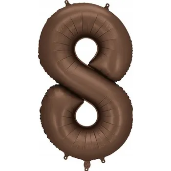 Balónek Fóliový balónek Číslice ''8'', 86 cm, mokka