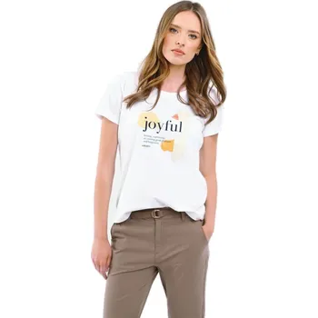 Dámské tričko Dámské triko s krátkým rukávem VOLCANO-T-JOUFULL-100-WHITE Bílá L