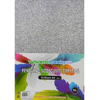 Pěnová guma A4 stříbrná tmavě 10ks