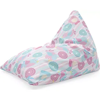 Sedací pytel Sablio Sedací vak Triangl Roztomilí ptáčci: 120 x 100 x 100 cm