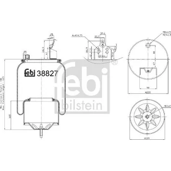 Mech, pneumatické odpružení FEBI BILSTEIN 38827