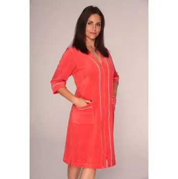 Dámský župan ŽUPAN VELUR 352 Raspberry 4XL