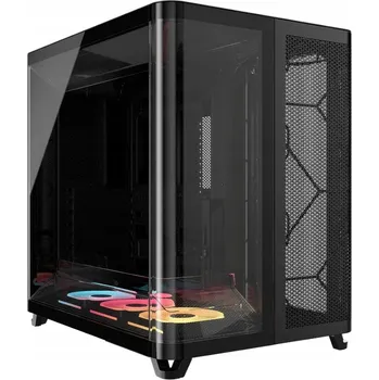 PC skříň Počítačová Počítačová Skříň Corsair AIR 5400 RS-R ARGB, ATX, Midi Tower, Tvrzené sklo sklo, černá