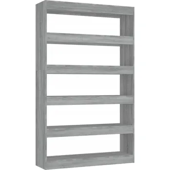 Knihovna Regál na knihy/přepážka, šedý dub sonoma, 100x30x166 cm