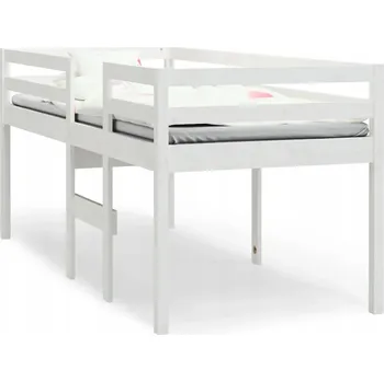 Postel Dřevěná postel VidaXL 1 75 x 190 cm bílá