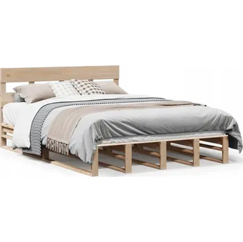 Postel Skládací dřevěná postel VidaXL 135x190 borovice