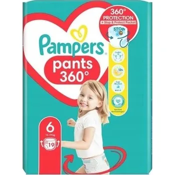 Plenkové kalhoty Plenkové Kalhotky Pampers Pants Velikost 6 19 ks