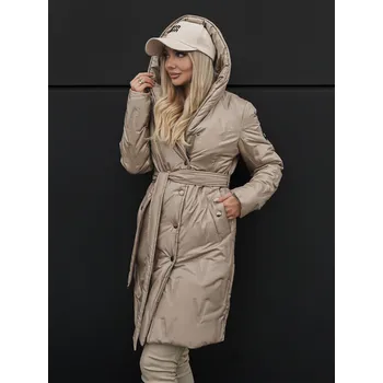 Dámský kabát Fashionweek Dámská prošívaná přechodná bunda IT-KONSTANCJA Barva: Capuccino, Velikost: XL/42