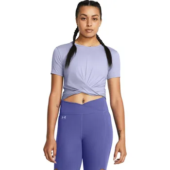 Dámské tričko Dámské tréninkové triko s krátkým rukávem UNDER ARMOUR-Motion Crossover Crop SS-PPL Fialová XS