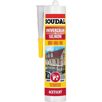 stavební silikon Soudal univerzální silikon, šedý, 280 ml