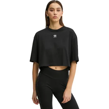 Dámské triko s krátkým rukávem ADIDAS ORIGINALS-ESS CROP TEE BLACK Černá XL