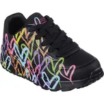 Dívčí rekreační obuv SKECHERS-Uno Lite X JGoldCrown Lace Up black/multi Černá 27