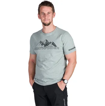 Pánské turistické triko s krátkým rukávem NORTHFINDER-JORG-333lightgreen Zelená XXL