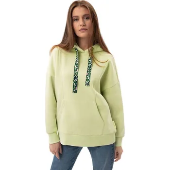 Dámská mikina Dámská zateplená mikina s kapucí VOLCANO-ELEVEN-301-LIME Zelená L