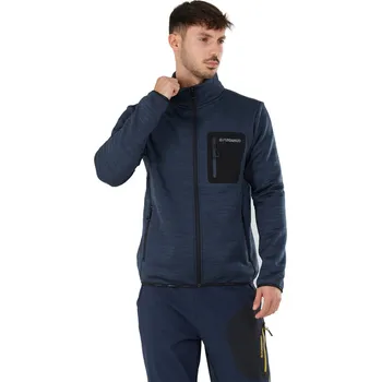 Pánská mikina Pánská lyžařská mikina se zipem FUNDANGO-Jefferson Fleece Jacket-465-dark turquoise Modrá S