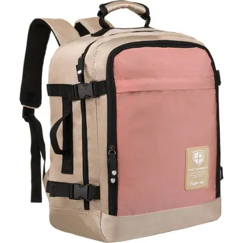 Sportovní batoh Prostorný cestovní kabinový batoh s USB portem Barva: růžová || světle šedá