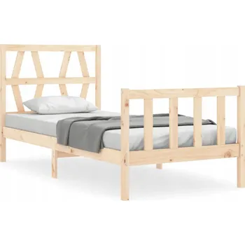 Postel Rám postele bez matrace, 90x200 cm, masivní borovicové dřevo