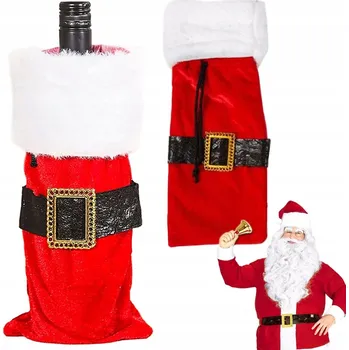 Vánoční dekorace VÁNOČNÍ OBAL / OBLEČEK NA LÁHEV Mikuláš VÁNOCE DEKORACE