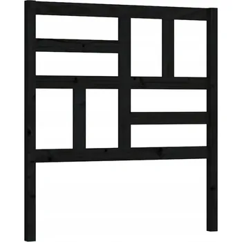 VidaXL Čelo postele, černé, 81x4x104 cm, masiv