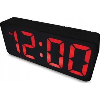 Budík ČERVENÝ DOBŘE ČITELNÝ LED BUDÍK JVD SB524.2 S ALARMEM A NASTAVENÍM HLASITOSTI