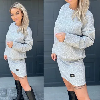 Dámské šaty Máslové šaty HOLLAND Barva: Šedá