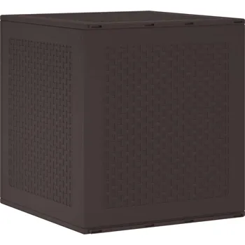 Zahradní úložný box Úložná krabice s úložištěm Hnědá 55 x 53 x 57 cm Polypropylen