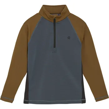 Chlapecká mikina Dětská flísová mikina COLOR KIDS-Fleece Stretch - Colorblock-7842-Stormy Weather Šedá 176