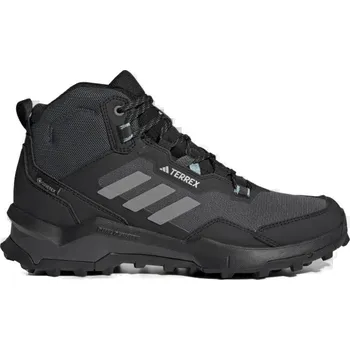 Pánská treková obuv Členková turistická obuv ADIDAS-Terrex AX4 Mid GTX core black/grey three/mint ton Černá 44 2/3