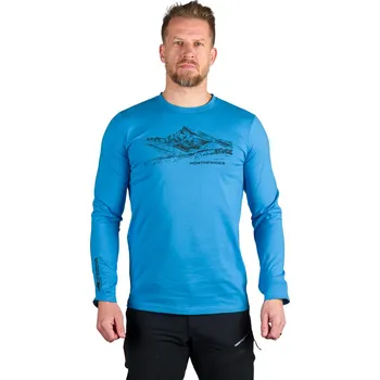 Pánské tričko Pánské turistické triko s dlouhým rukávem NORTHFINDER-DACSO-281blue Modrá XL
