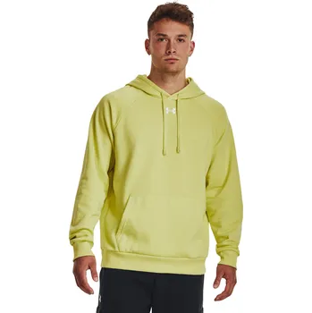 Pánská mikina Pánská zateplená mikina s kapucí UNDER ARMOUR-UA Rival Fleece Hoodie-YLW Žlutá XL