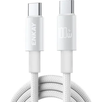 ENKAY 129878 ENKAY PD100 Rychlonabíjecí USB-C kabel 100W 2m bílý
