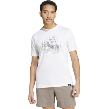 Pánské tričko Pánské triko s krátkým rukávem ADIDAS-M TECH BOS T-IW2691-White Bílá S