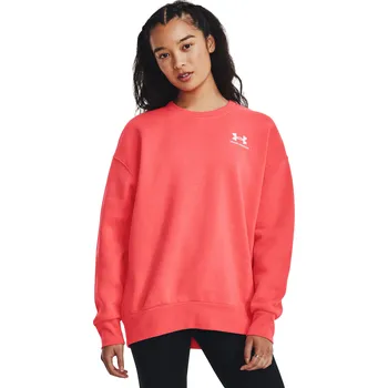 Dámská mikina Dámská zateplená mikina UNDER ARMOUR-Essential Fleece OS Crew-RED Červená M