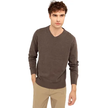 Pánský svetr Pánský svetr VOLCANO-S-STIG-500M-BROWN MEL Hnědá XL