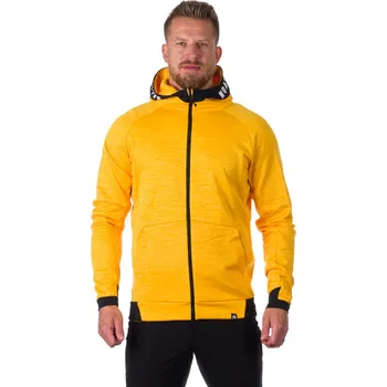 Pánská mikina Pánská turistická mikina se zipem NORTHFINDER-DAVE-586-yellowmelange Žlutá XL