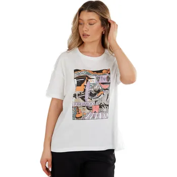 Pánské tričko Dámské triko s krátkým rukávem FUNDANGO-Nissa T-shirt-100-white Bílá XS