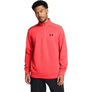 Pánská mikina Pánská zateplená tréninková mikina s 1/2 zipem UNDER ARMOUR-UA Armour Fleece 1/4 Zip-RED Červená L
