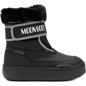 Pánská zimní obuv Juniorské vysoké zimní boty MOON BOOT-MB JR PARK STRAP, N001 BLACK Černá 34