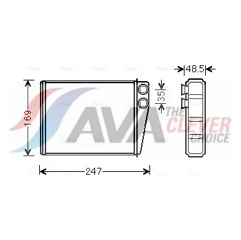 Výměník tepla Výměník tepla, vnitřní vytápění AVA Benelux MSA6673