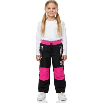 Dívčí kalhoty Zaplené softshellové kalhoty HK5205 Velikost: 110, Barva: Černo/růžová