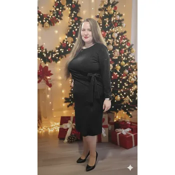 Dámské šaty Společenské šaty se třpytkami černé Velikost: UNI: L-4XL