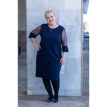 Dámské šaty Figo Společenské šaty CLAIRE Tmavě modrá 48